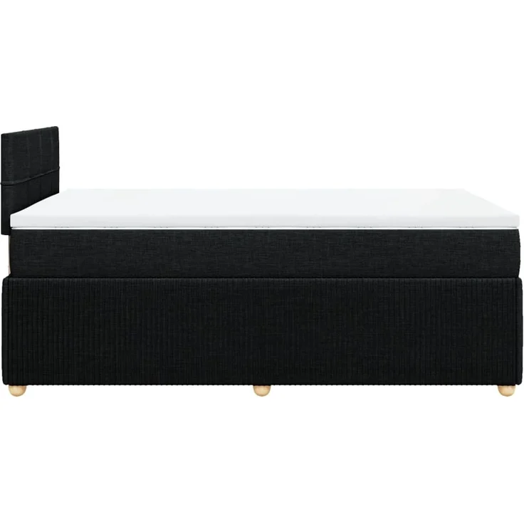 vidaXL Boxspringbett mit Matratze Schwarz 120x200 cm Stoff 3287425 – Bild 5
