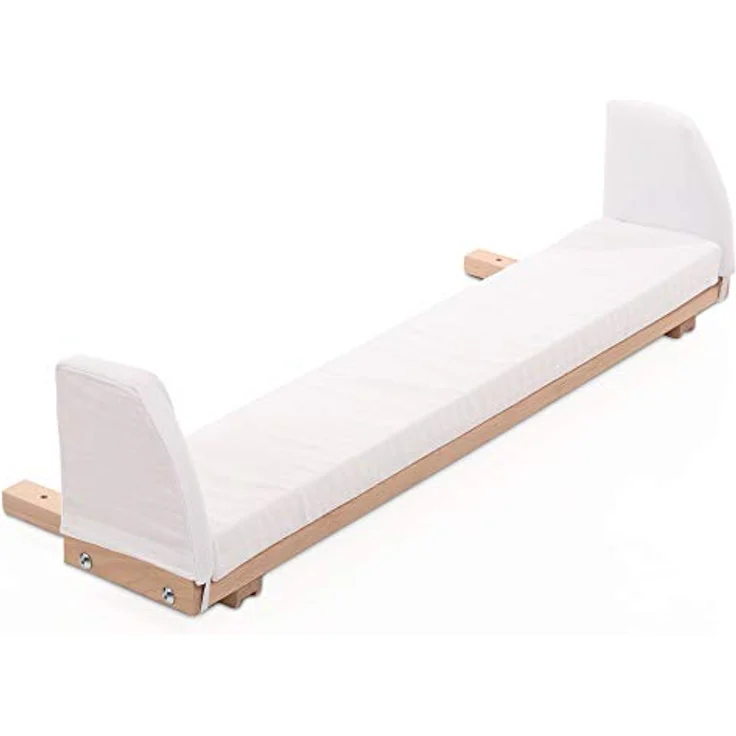 babybay Verlängerungsseite Natur unbehandelt inkl. Matratzenergänzung weiß passend für Modell Boxspring XXL – Bild 2