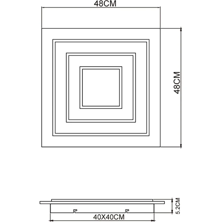 LED Deckenleuchte anthrazit, L 48 cm – Bild 10