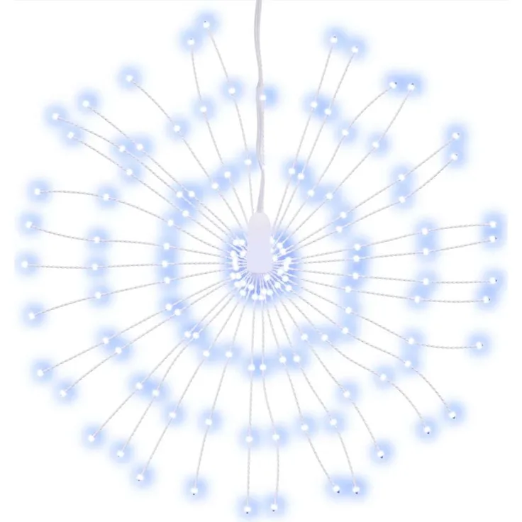 vidaXL Weihnachtsbeleuchtung Feuerwerk 140 LEDs Kaltweiß 17 cm 356221