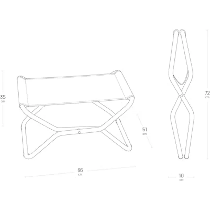 Lafuma Mobilier Lafuma Möbelablage Fußstütze/Hocker, Ozean II, Einheitsgröße – Bild 3