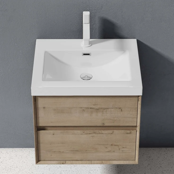 doporro Badmöbel-Set Badmöbel Set Badezimmermöbel Badezimmer Mineraguss Waschbecken Rimo – Bild 3