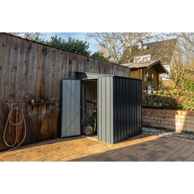 Globel Gerätehaus "Wand-Zierde Lean To" 56, anthrazit – Bild 6