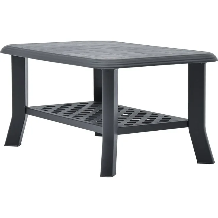 vidaXL Couchtisch Anthrazit 90x60x46 cm Kunststoff 48795