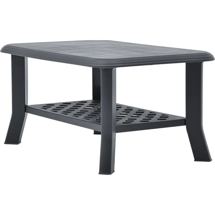 vidaXL Couchtisch Anthrazit 90x60x46 cm Kunststoff 48795 – Bild 1