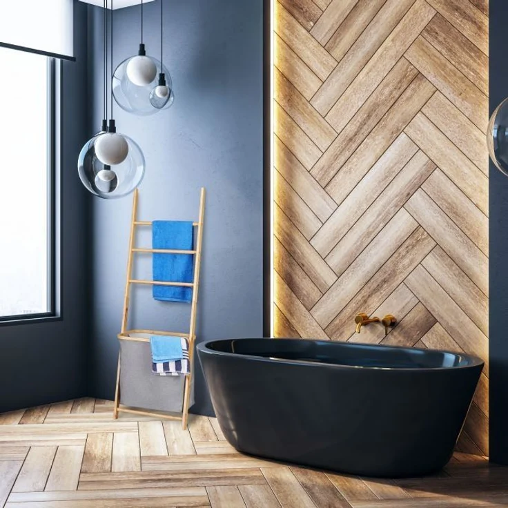 Handtuchhalter Bambus mit Wäschesack 10022148 – Bild 3