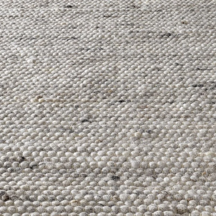 TaraCarpet Wollteppich TaraCarpet Handwebteppich Helsinki, rechteckig, Höhe: 10 mm, gewalkter Wohnzimmer-Teppich Schurwolle Schlafzimmer Esszimmer 060x120 – Bild 2