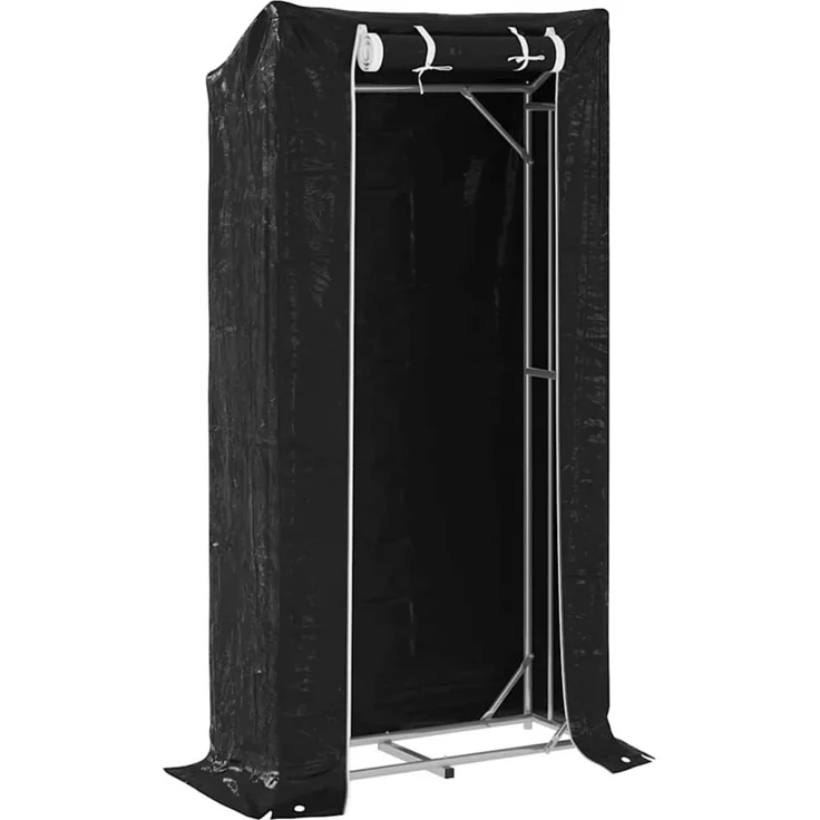 vidaXL Brennholzregal mit Regenschutz 100x40x200 cm Verzinkter Stahl 4104948 – Bild 2