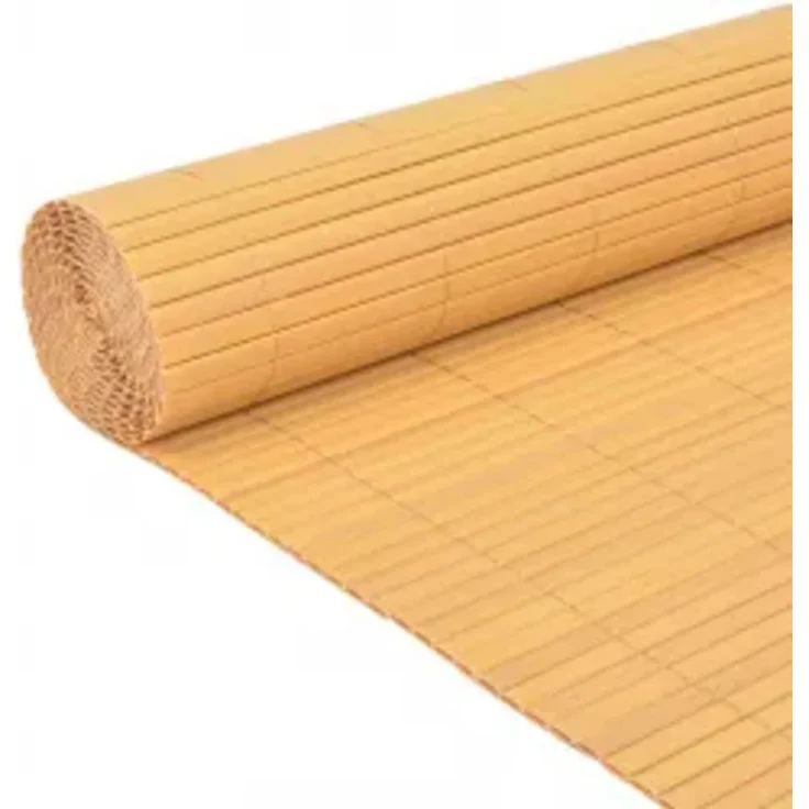vidaXL Gartenzaun Doppelseitig 110x500 cm Gelb 317163 – Bild 3