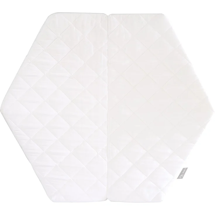 roba Laufgittermatratze - Matratze für 6-eckige Laufgitter - LxB: 112x97 cm - Weiß gesteppt – Bild 1