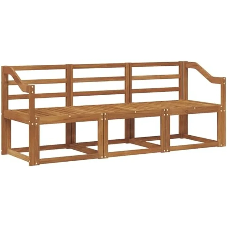 vidaXL Outdoor-Sofagarnitur 3 pcs Natur Massivholz Akazie 3365952