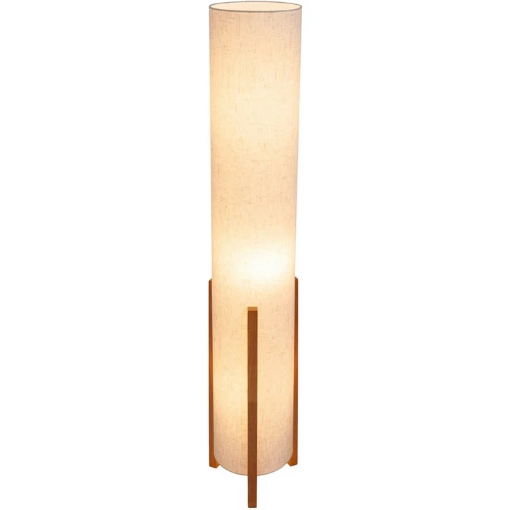 näve Stehlampe Matida, Ein-/Ausschalter, ohne Leuchtmittel, 1xE27 exkl, Holzgestell, Textilschirm natur, H: ca. 32cm, D: ca. 22cm – Bild 3