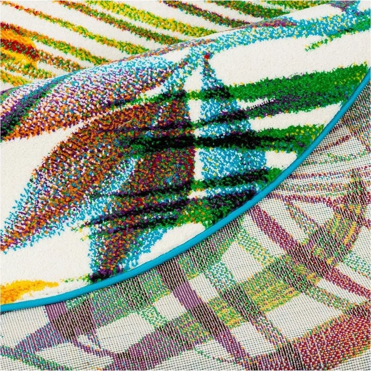 Pergamon Designteppich Designer Teppich Faro Tropical Bunte Zweige Rund, Rechteckig, Höhe: 11 mm