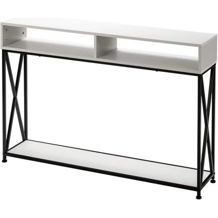 COSTWAY Konsolentisch Beistelltisch, 2 Ebenen, mit offnen Fächern, 120cm – Bild 4