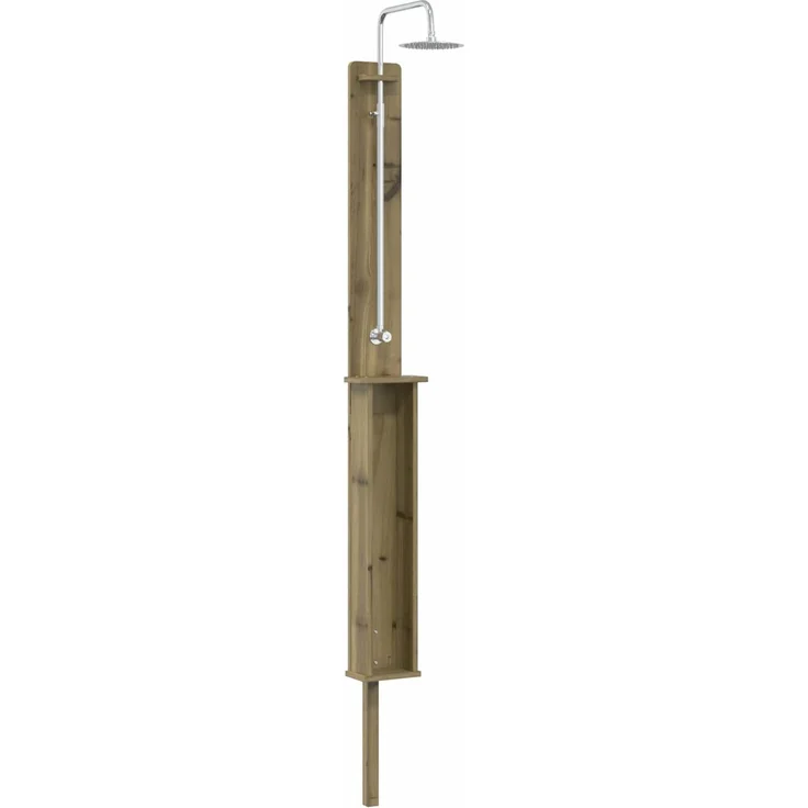 vidaXL Gartendusche 246 cm Imprägniertes Kiefernholz und Edelstahl 886355 – Bild 2