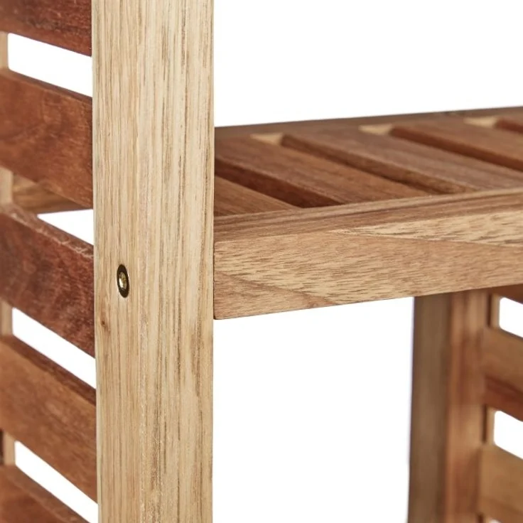 Walnuss Wandregal mit 5 Fächern – Bild 7