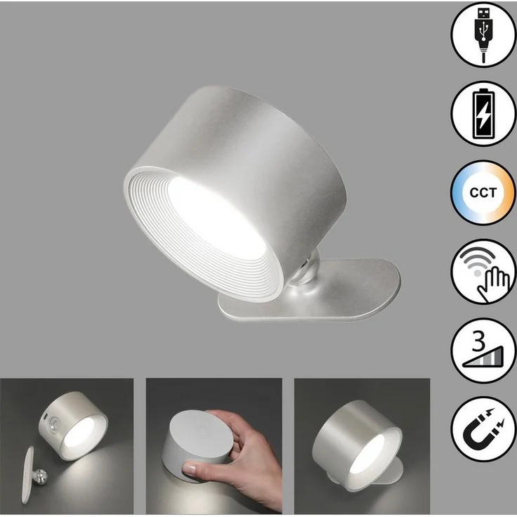 easy! BY FHL LED Wandleuchte Magnetic, Dimmfunktion, Farbsteuerung, USB-Ladefunktion, LED fest integriert, Tageslichtweiß, lange Leuchtdauer – Bild 1