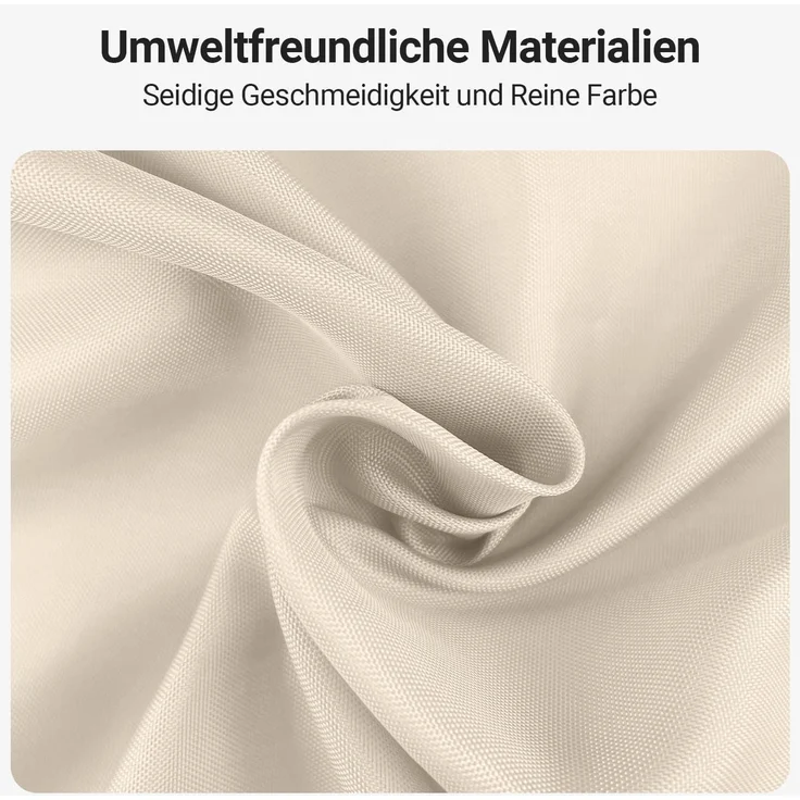 Duschvorhang 240x160cm Beige Antischimmel Wasserabweisend Polyester Stoff – Bild 4