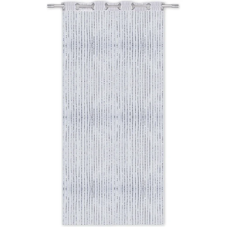Fadenvorhang Lurex-Optik Fadengardine Türvorhang mit Ösen, trendige Dekoration in vielen verschiedenen Ausführungen erhältlich (140x250 cm / weiß - perlweiß) – Bild 3