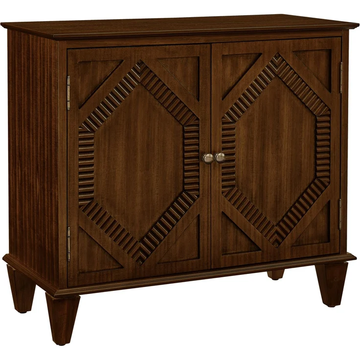 DESVIAE Sideboard Nussbaum aus MDF/Massivholz – 96,52x47,96x21,29 cm – verstellbarer Einlegeboden – Bild 8