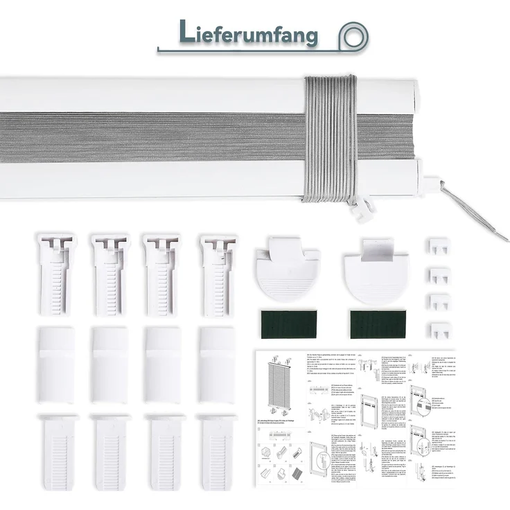 Plisseerollo ohne Bohren Klemmfix 50x120 cm(BxH) Anthrazit Jalousie Sonnenschutz Easyfix Faltrollo Lichtdurchlässig Rollo für Fenster & Tür – Bild 7