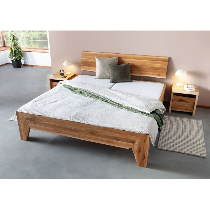 Bett Wildeiche 160x200 natur geölt PURE OAK #114 – Bild 2