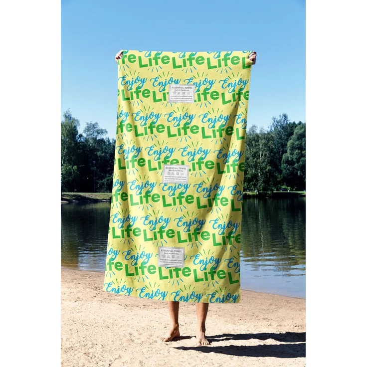 Mijolnir 'Enjoy Life 90' Strandtuch, Mehrfarbig, 90 x 150 cm – Bild 3