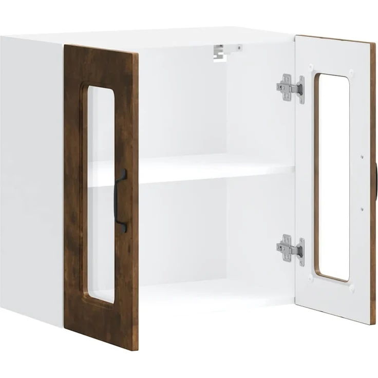 vidaXL Küchen-Hängeschrank mit Glastür Kalmar Räuchereiche Holzwerkstoff 853672 – Bild 6