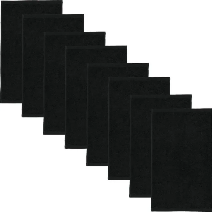 Erwin Müller Gästehandtuch Gästetuch "Heidenheim" 8er-Pack, Frottier (8-St), Walk-Frottier Uni