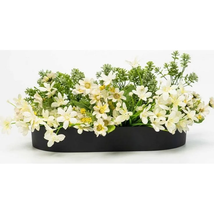VIVANNO Pflanzschale Fiberglas SOLENA Schale - Anthrazit Matt (1 St), 35x20x5 cm – Bild 3