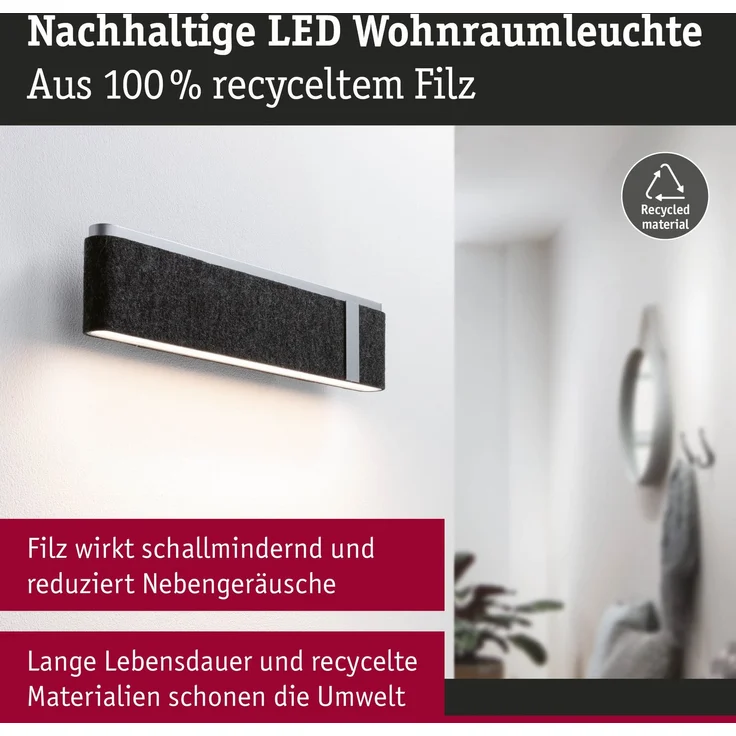 LED Wandleuchte 3-Step-Dim Jagun 2700K 1250lm 230V 18W dimmbar Anthrazit – Bild 3
