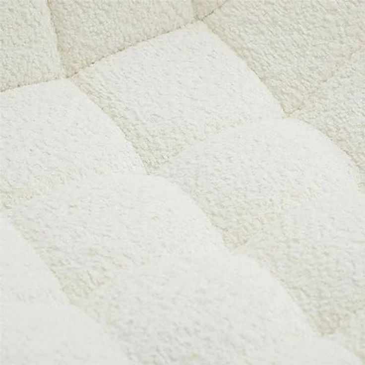 IDIMEX Drehstuhl Task, Weiß, höhenverstellbar, mit fünf Doppelrollen, Bouclé Stoff, modernes Design – Bild 9