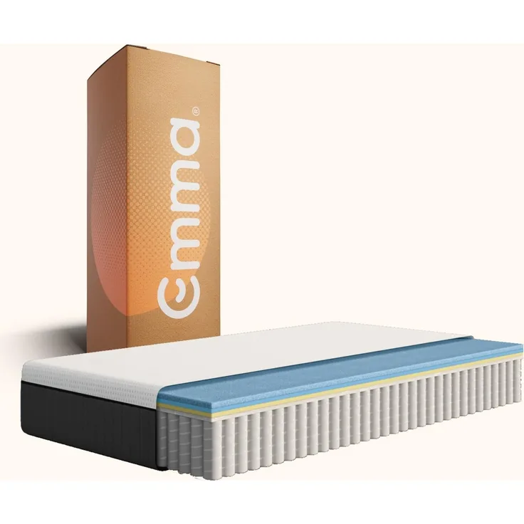 Emma Original Pro Matratze 100x200 cm – 27 cm Hybridmatratze mit 7-Zonen-Taschenfederkern, ThermoSync® Kühltechnologie & Waschbarer Matratzenbezug – atmungsaktive Komfortmatratze