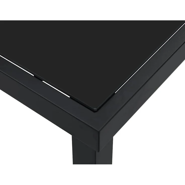 vidaXL Gartentisch Schwarz 140 x 70 x 73 cm Metall 42010313 – Bild 8