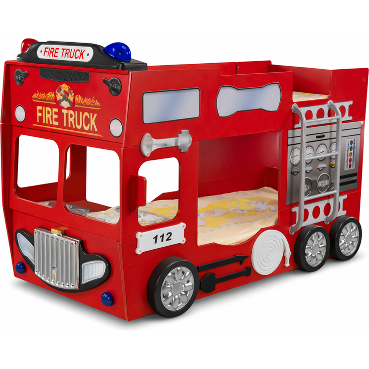 Feuerwehrbett Doppelbett mit Matratze + Rost