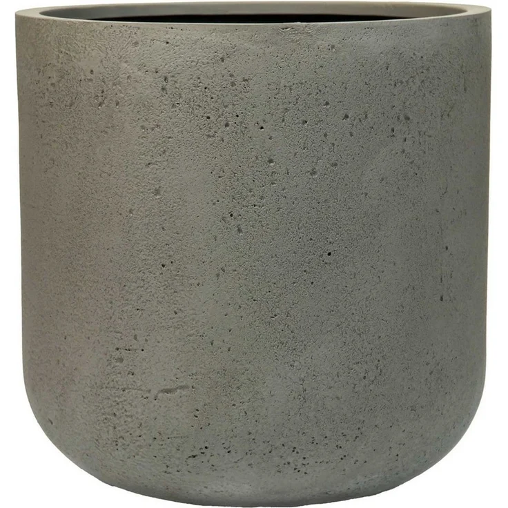 VIVANNO Blumentopf Fiberglas CHICO Rund - Vesuvgrau Beton-Design (1 St), 40x40 cm – Bild 5