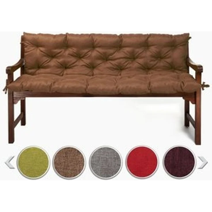sunnypillow Bankauflage Bankauflage Stuhlkissen viele Farben und Größen zur Auswahl, 120 cm x 40 cm x 40 cm braun – Bild 6