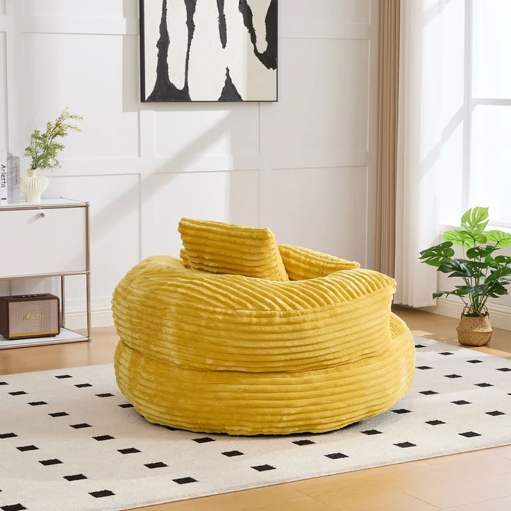 ZUBALIYA Sofa 108x52 cm, mit Cordbezug, mit breiten Armlehnen, mit Schaumstoffpolsterung, für Wohnzimmer und Apartments – Bild 12