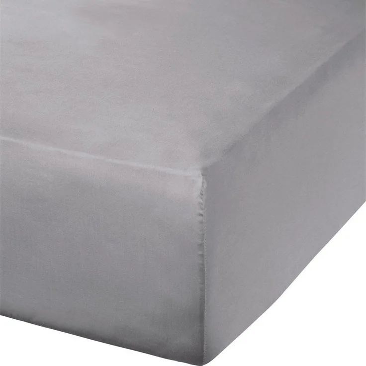 Erwin Müller Spannbettlaken Spannbettlaken "Landshut", Satin, Gummizug: Rundumgummi, (1 Stück), Uni