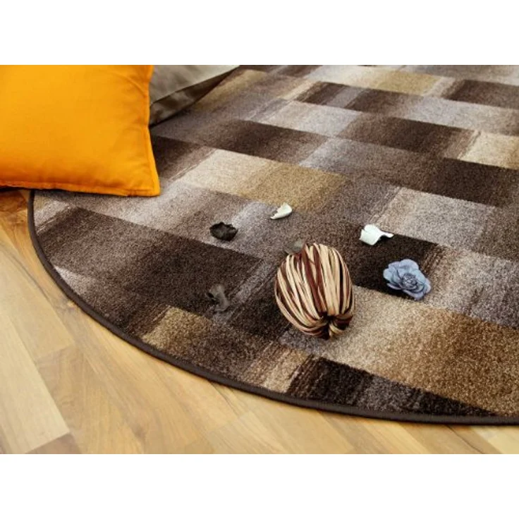 Snapstyle Designteppich Designer Velour Teppich Mystic Karo Rund, Rund, Höhe: 6 mm – Bild 4