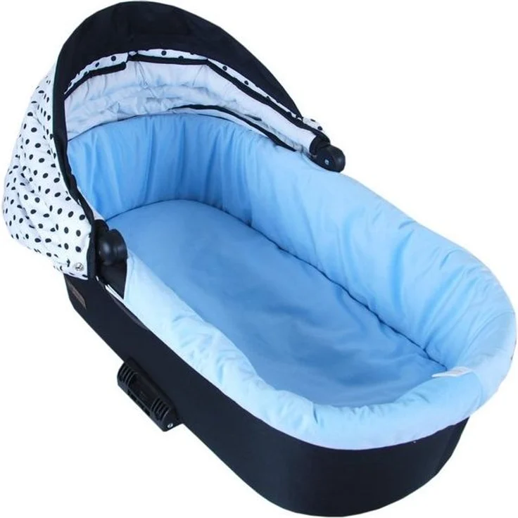 BabyLux Kinderwagen-Bezug BABYLUX Nestchen für Kinderwagen BABYWANNE + Matratze 2 Tlg Set, W102 Velvet Blau – Bild 4