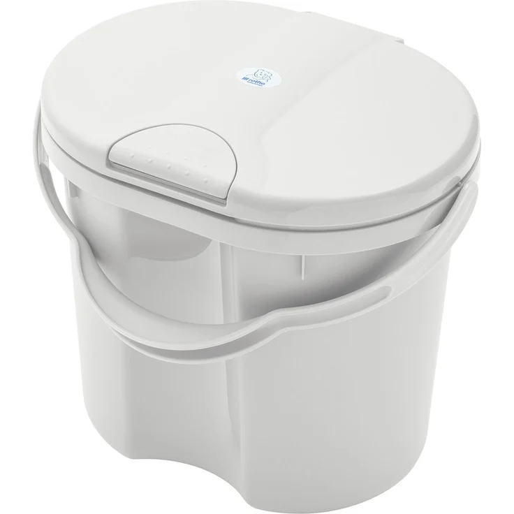 Rotho Babydesign Windeleimer Tilo, hygienischer Tipp-Deckel, 11 Liter Fassungsvermögen, Mistletoe White