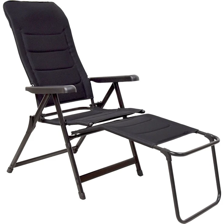 osoltus 'Alu' Gartenliege, mit Fußablage, schwarz, 120 x 73 x 63 cm – Bild 1