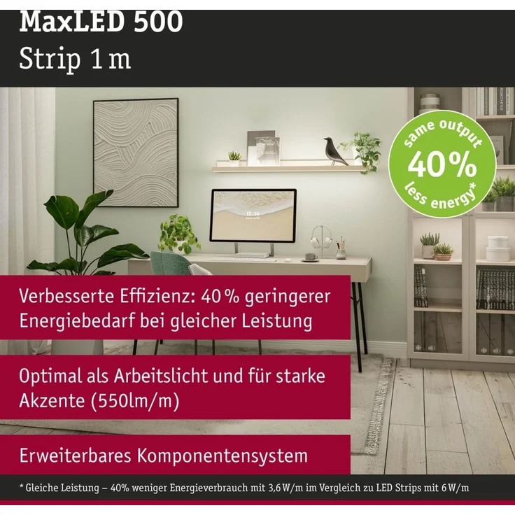Paulmann 71234 MaxLED 500 LED Einzelstrip 1m 2700K – Bild 6