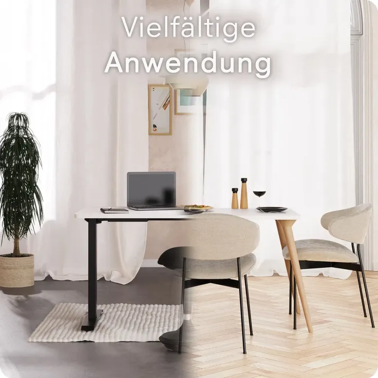 DESKSPACE Tischplatte 2,5 cm Extra-Dick – Weiße Schreibtischplatte 180×80 cm, Ideal für höhenverstellbare Schreibtische, robust & langlebig – Bild 4