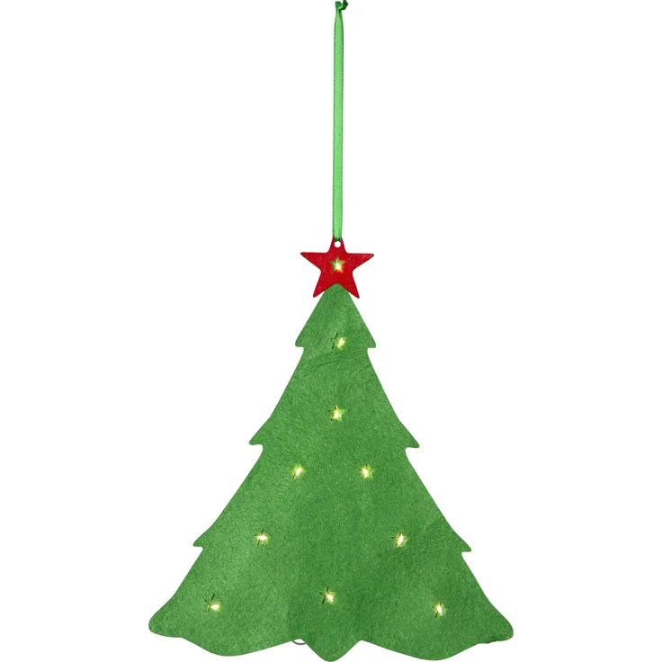 Weihnachtsbeleuchtung Merry Filz Weihnachtsbaum 10 LEDs H 30cm