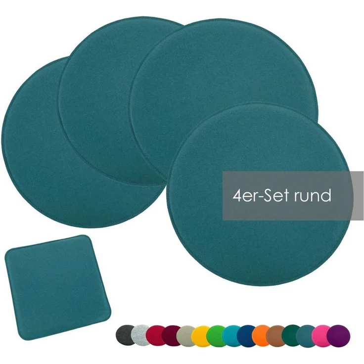 heimtexland Sitzkissen Filz Sitzauflage Stuhlkissen Bankkissen abwaschbar, Filzkissen eckig & rund I Indoor Outdoor I bequem & robust – Bild 5