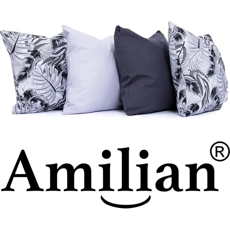 Amilian Dekokissen 4er Set - Dekokissen mit Füllung - 40x40 cm oder 50x50 cm - Kissen, Wunderschöne Muster – Bild 7