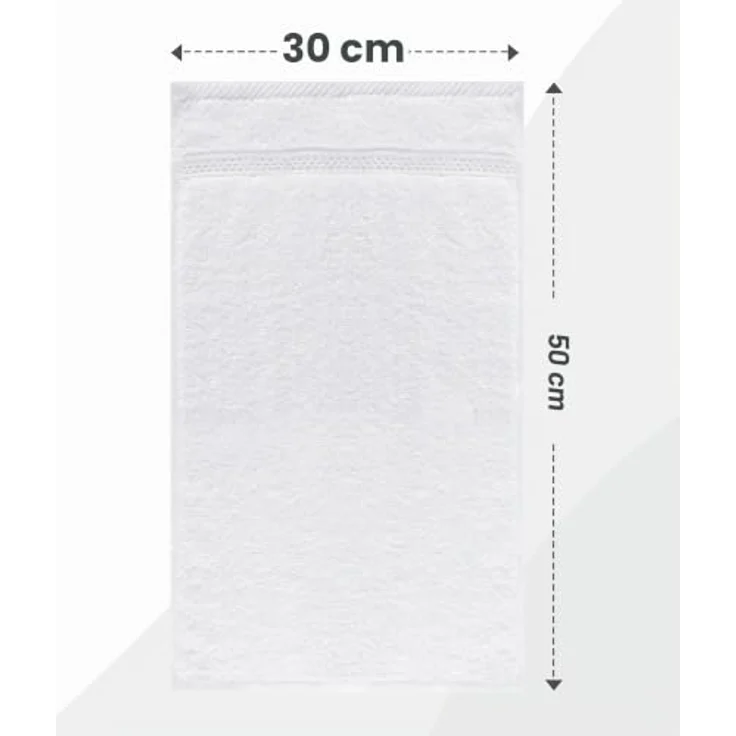 Utopia Towels Gästetücher, 30 x 50 cm, Weiß, 10er-Pack | mit Aufhängeschlaufe, 100 % Baumwolle, Handtücher, weiches und saugfähiges Gästetuch-Set, schnell trocknende Waschlappen – Bild 2