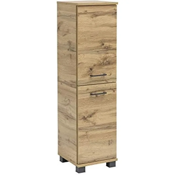 Schildmeyer Nora Highboard 144980, Eiche Landhaus Dekor, 30,3 x 32,6 x 117 cm (B/T/H)